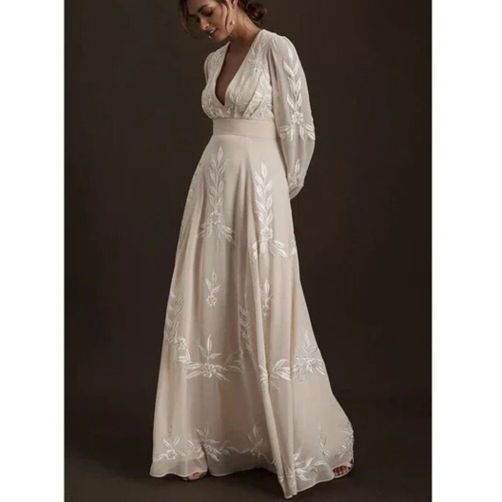 BHLDN Belize Dress - Oyster - Size 6 - NWT